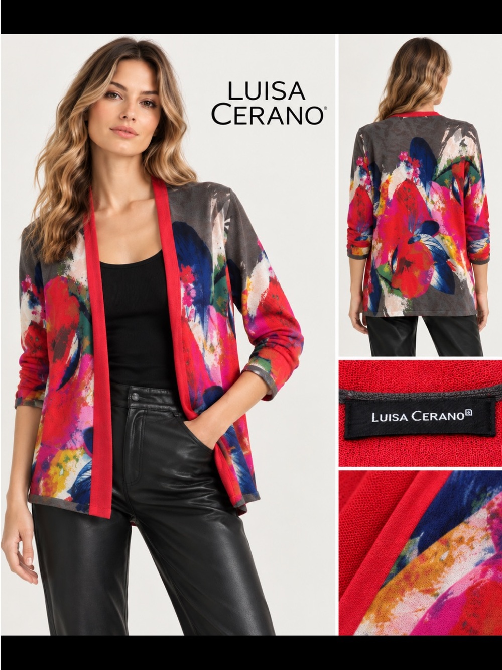 LUISA CERANO, the Multicolore open cardigan!